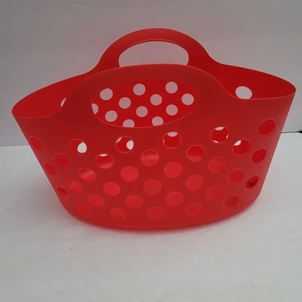 Red Basket with Handles - 10x7x12 inches - Great Condition!